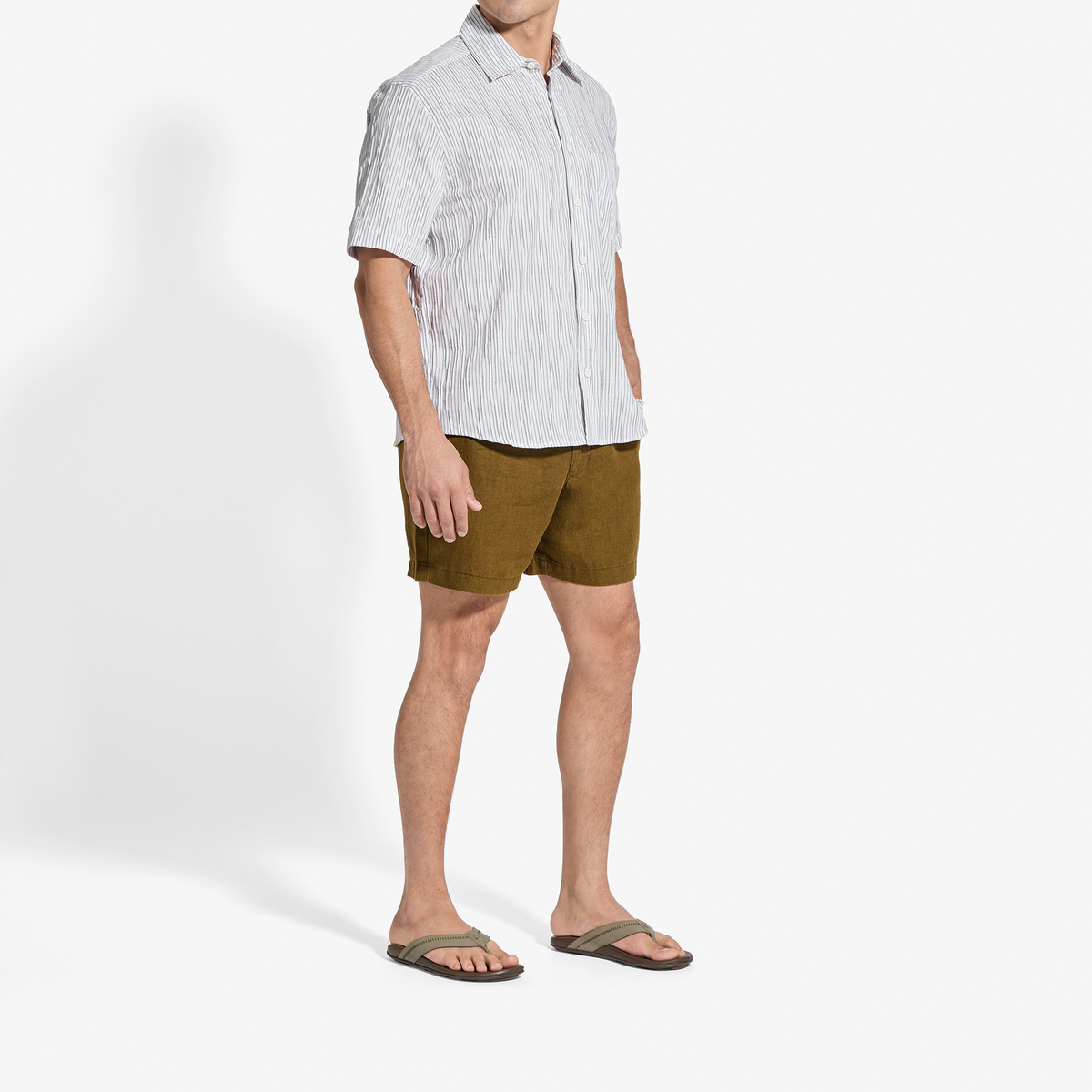 Hiapo Men's Leather Beach Sandals - Clay / Mustang