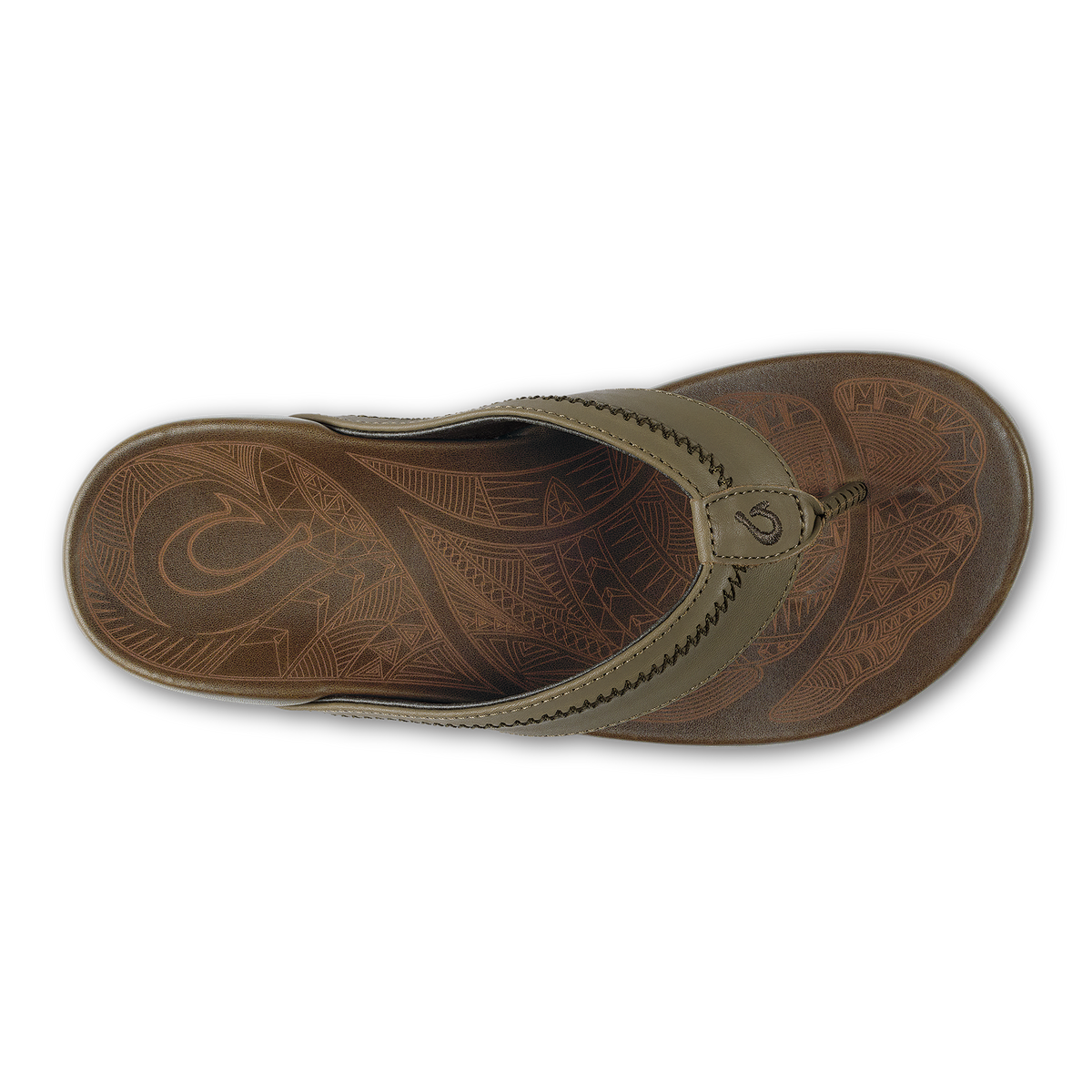 Hiapo Men's Leather Beach Sandals - Clay / Mustang