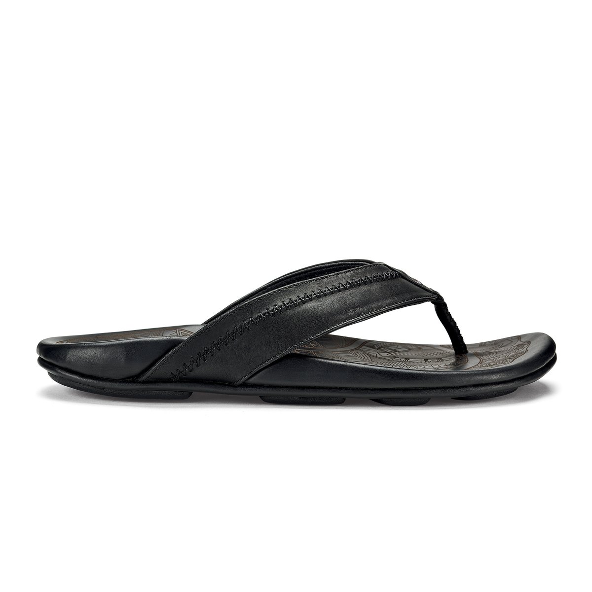 Hiapo Men's Leather Beach Sandals - Lava Rock