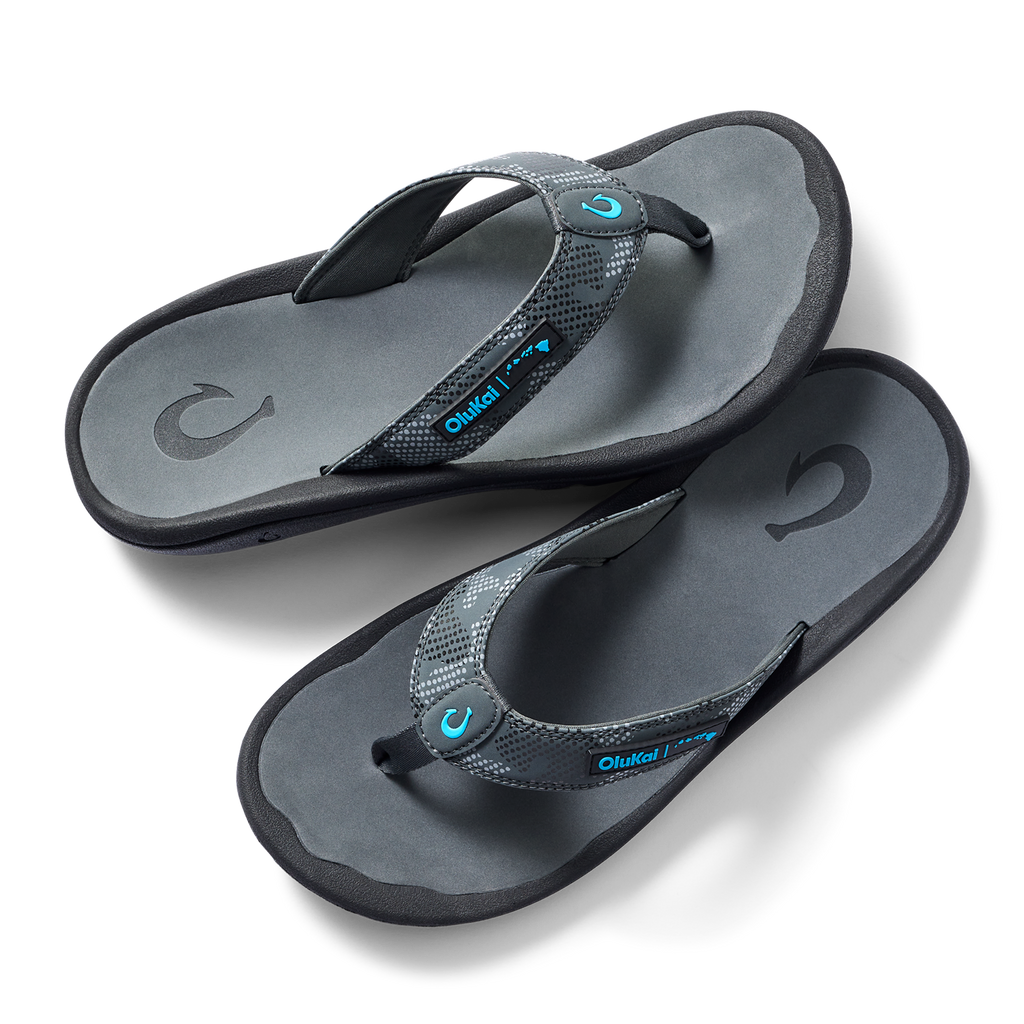 Ohana Men's Bestselling Beach Sandals - Grey Camo / Island Chain