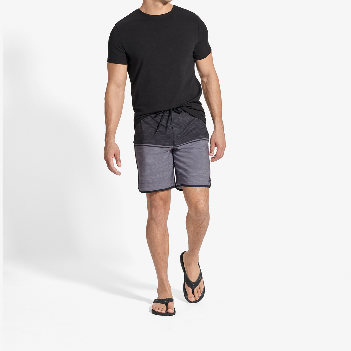 Ohana Men's Beach Sandals - Black / Dark Shadow