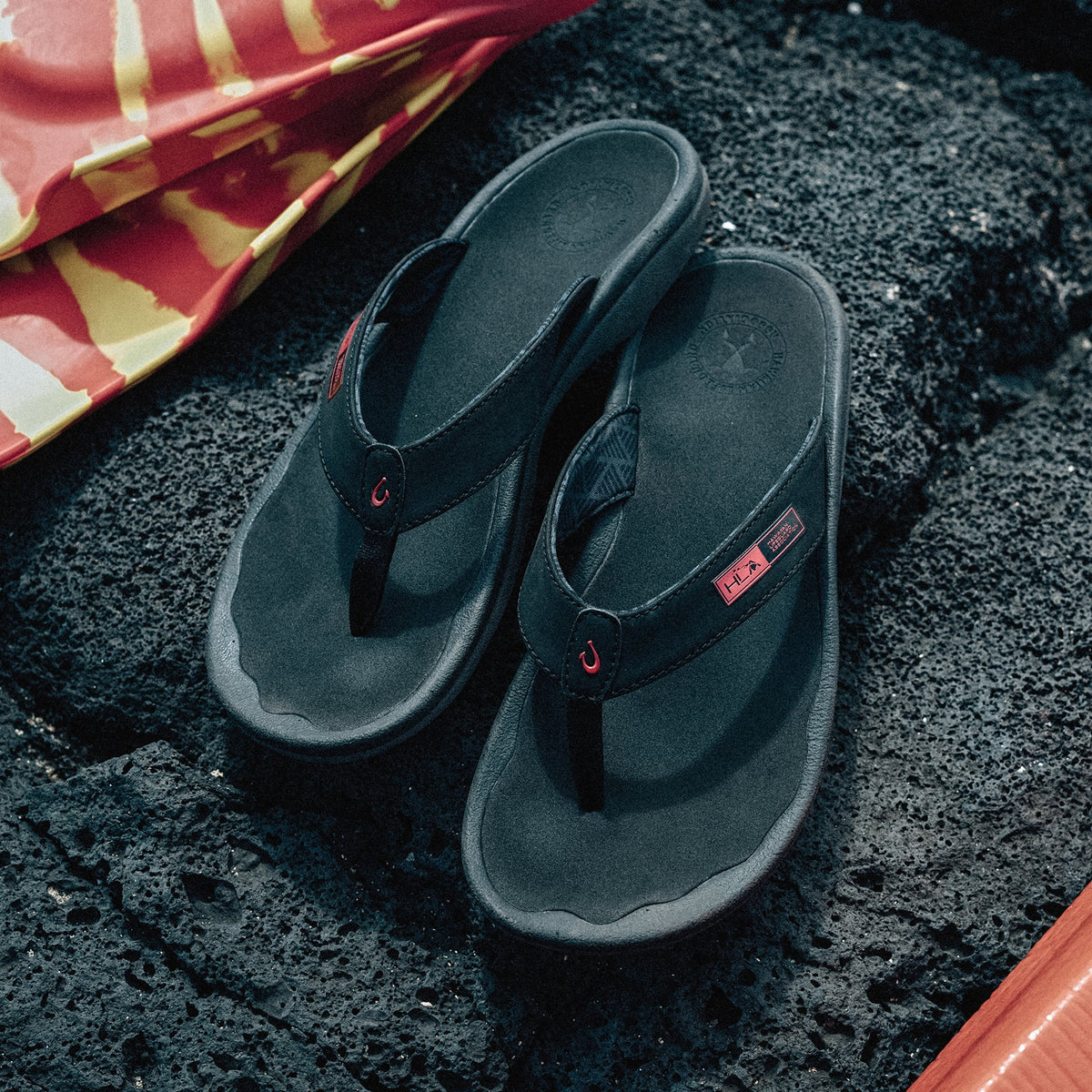 Ohana Men's Beach Sandals - Black / Hla