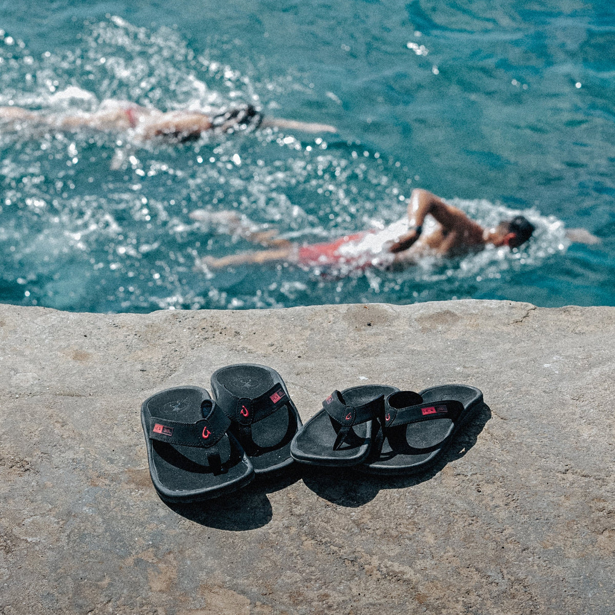 Ohana Men's Beach Sandals - Black / Hla