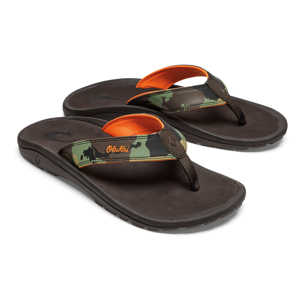 Ohana Men's Beach Sandals - Camo / Dark Java