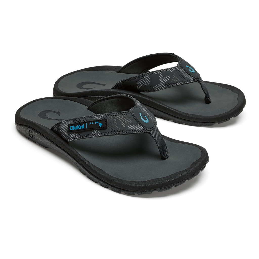 Ohana Men's Bestselling Beach Sandals - Grey Camo / Island Chain