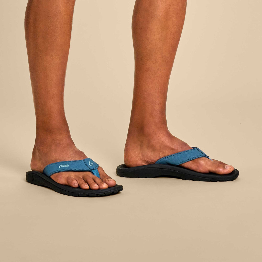 Ohana Men's Beach Sandals - Vintage Blue / Black