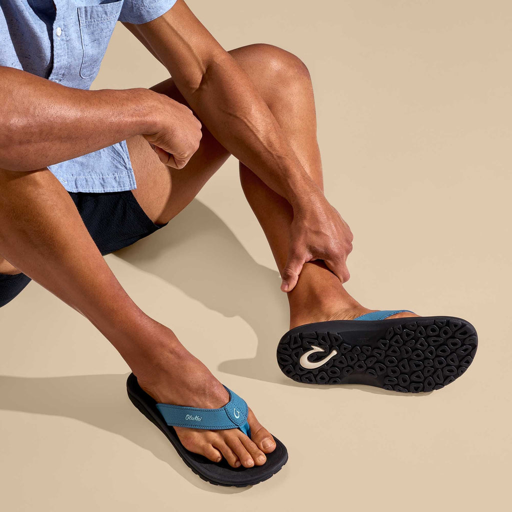 Ohana Men's Beach Sandals - Vintage Blue / Black
