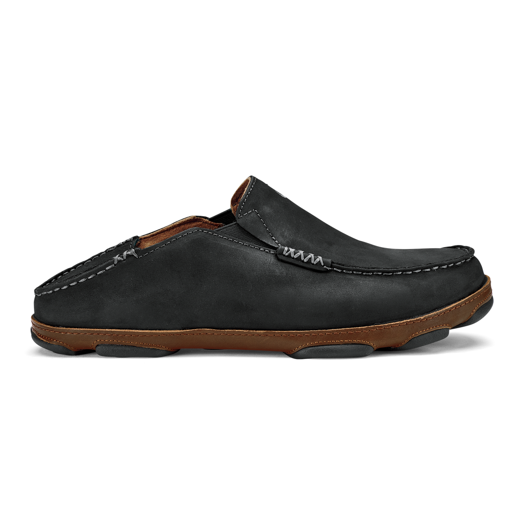 Moloa Men's Leather Slip-On Shoes - Black / Toffee