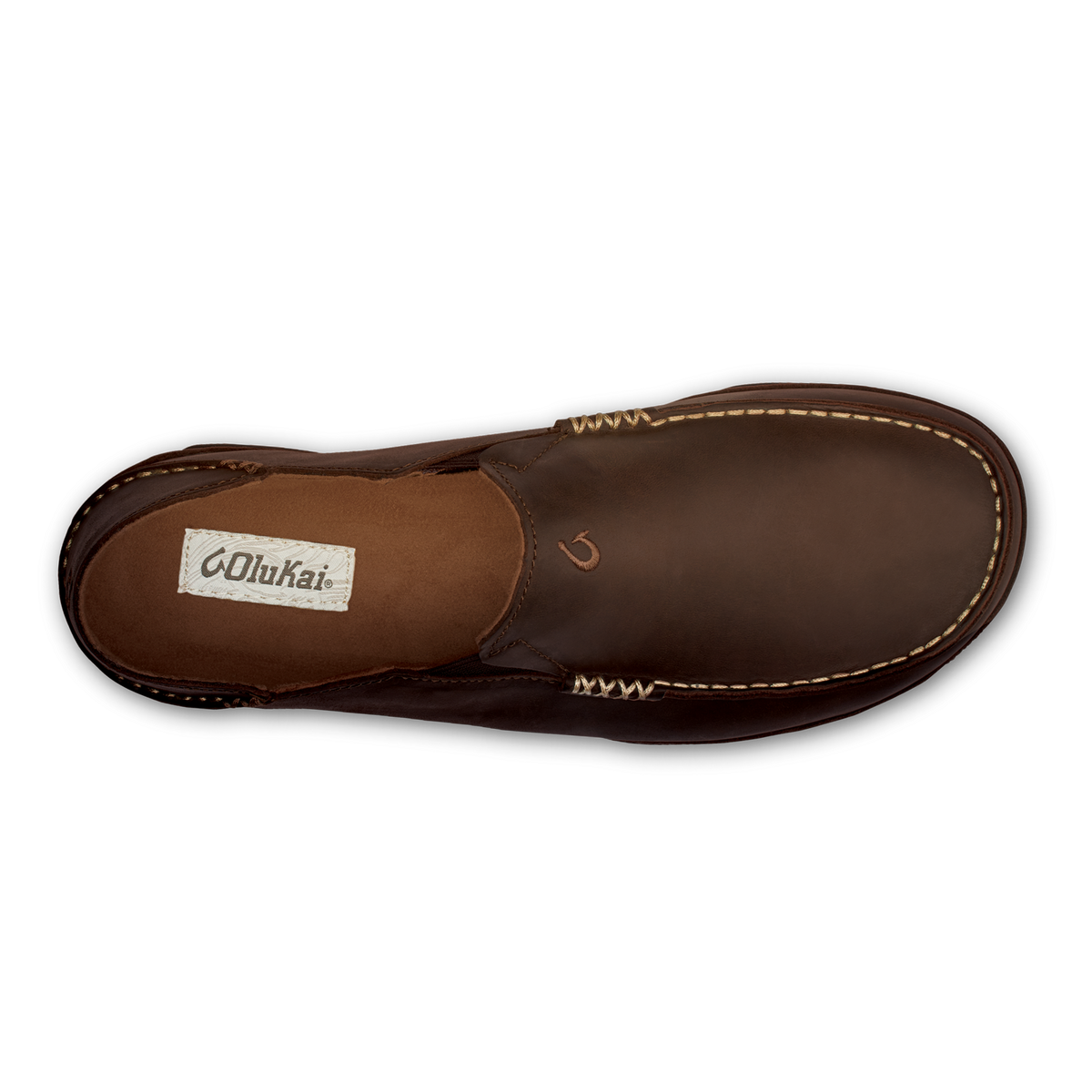 Moloa Men's Leather Slip-On Shoes - Dark Wood / Dark Java