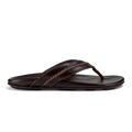 Mea Ola Men's Leather Beach Sandals - Dark Java
