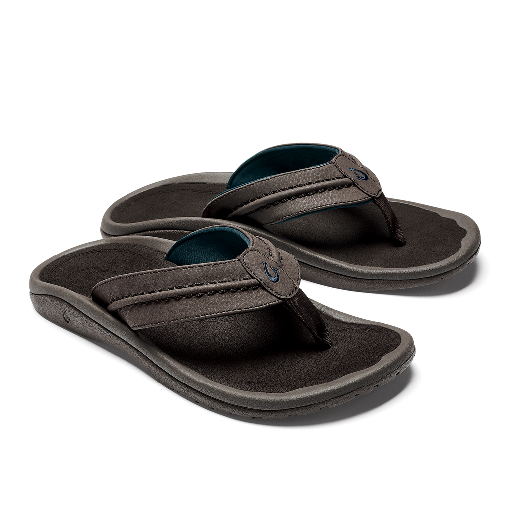 Hokua Men's Beach Sandals - Dark Wood