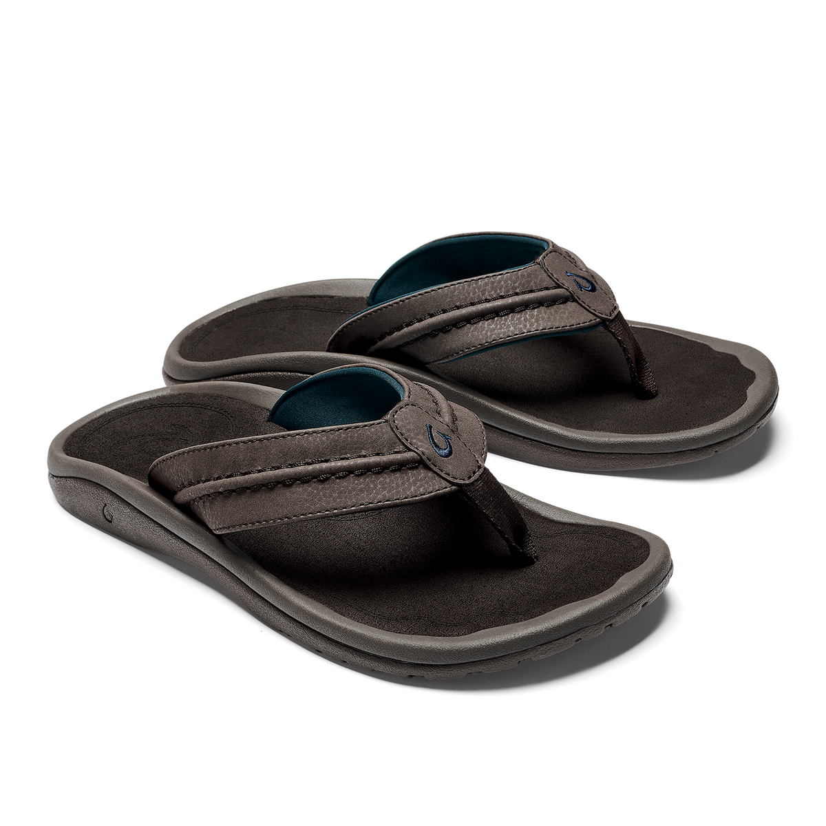 Hokua Men's Beach Sandals - Dark Wood