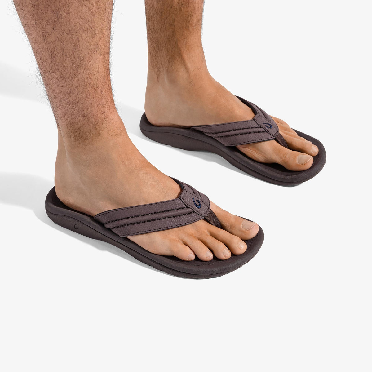 Hokua Men's Beach Sandals - Dark Wood