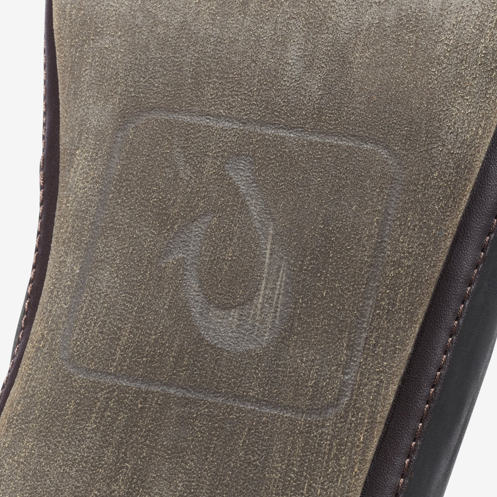 Moloa Men's Leather Slippers - Black / Dk Java
