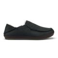 Moloa Men's Leather Slippers - Black / Dk Java