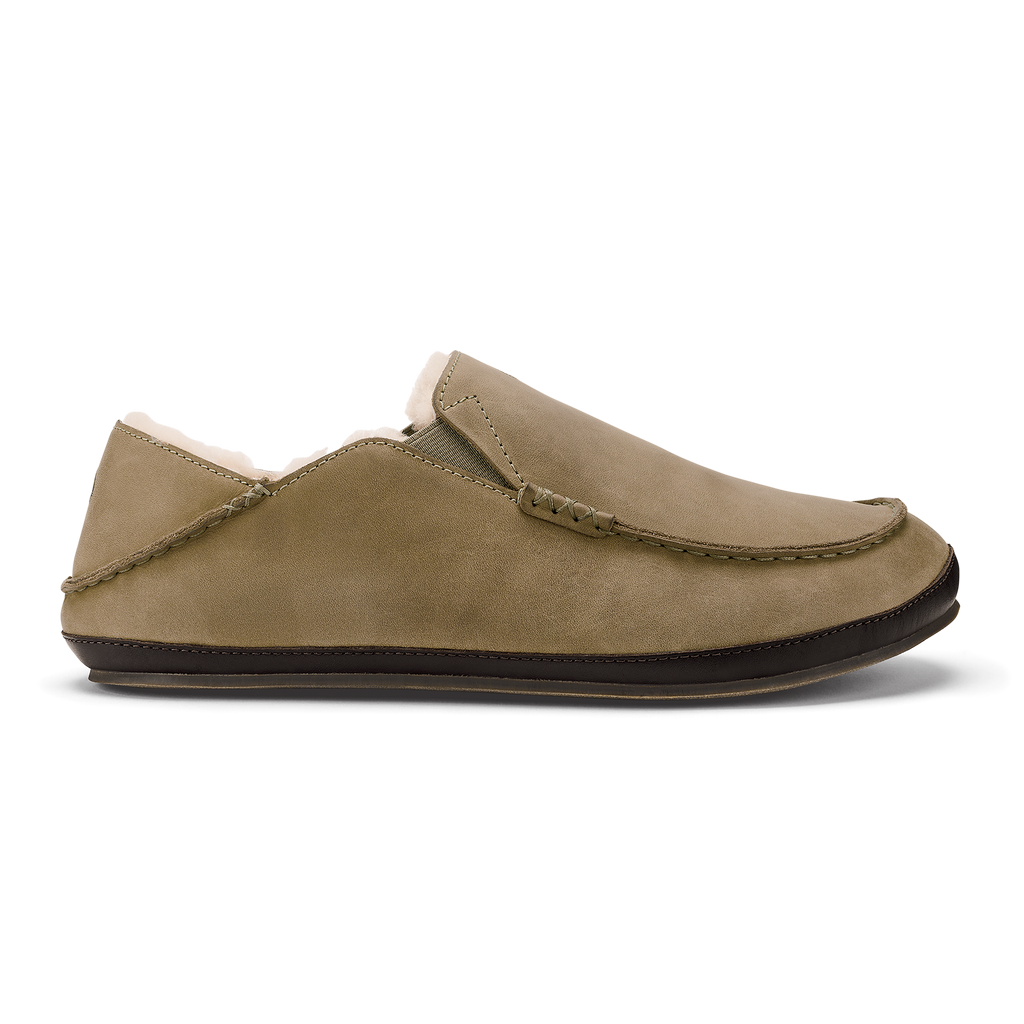 Moloa Men's Leather Slippers - Clay / Dk Java