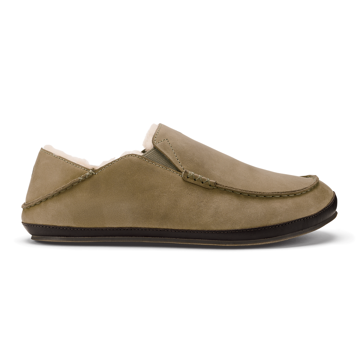 Moloa Men's Leather Slippers - Clay / Dk Java
