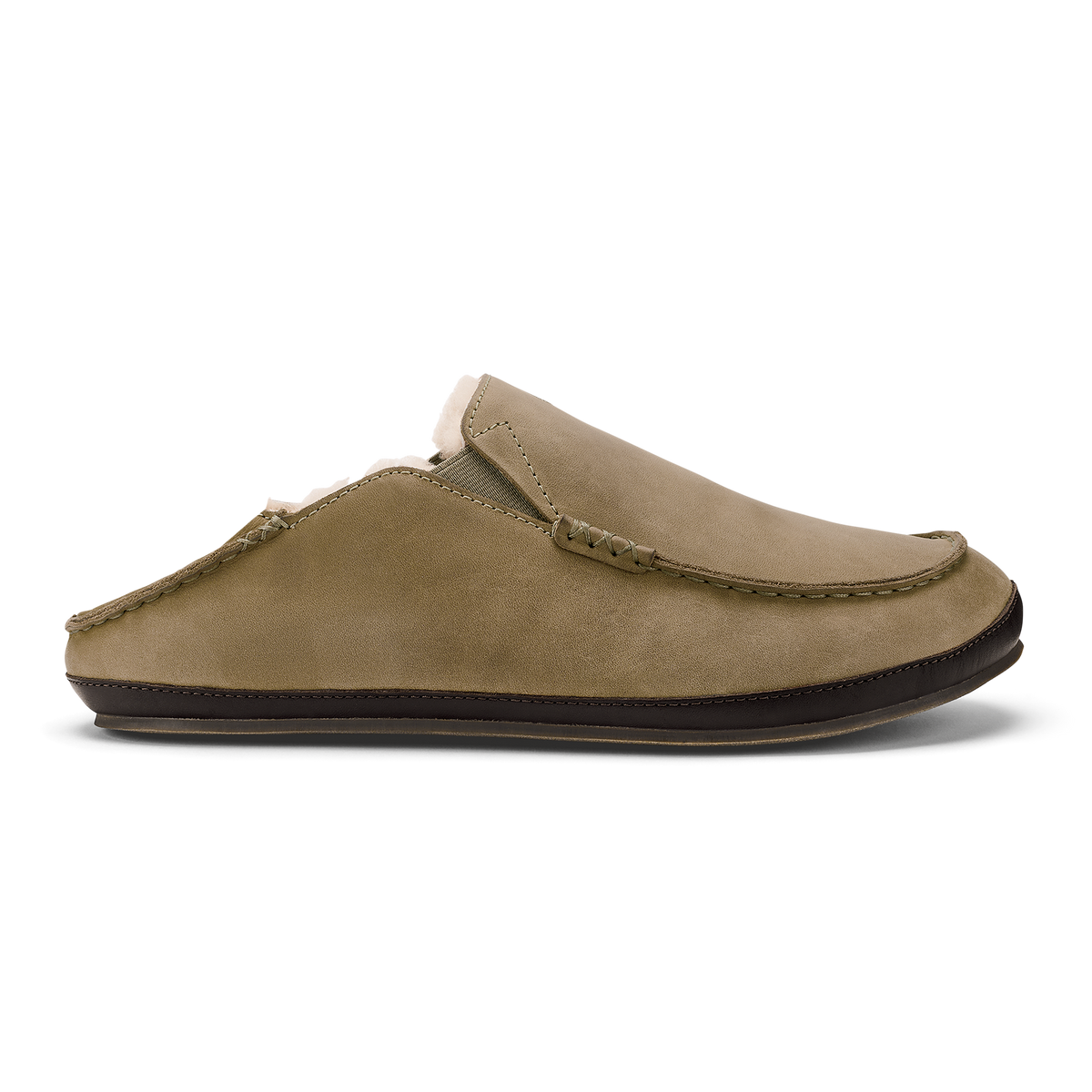 Moloa Men's Leather Slippers - Clay / Dk Java