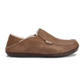 Moloa Men's Leather Slippers - Toffee / Dark Wood