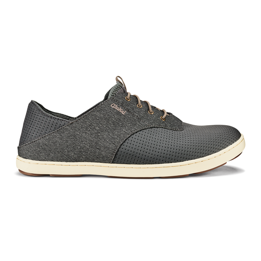 Nohea Moku Men's No Tie Boat Shoes - Charcoal / Clay