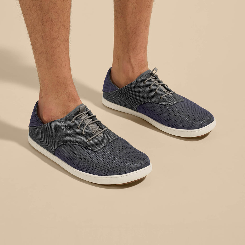 Nohea Moku Men's No Tie Boat Shoes - Charcoal / Clay