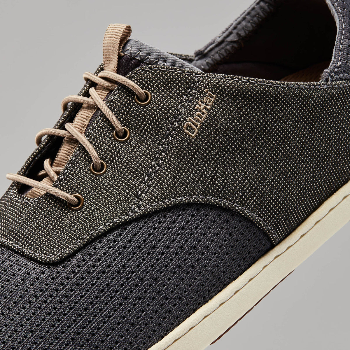 Nohea Moku Men's No Tie Boat Shoes - Charcoal / Clay