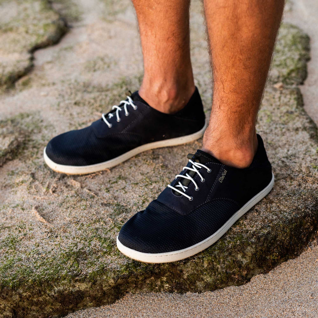Nohea Moku Men's No Tie Boat Shoes - Black