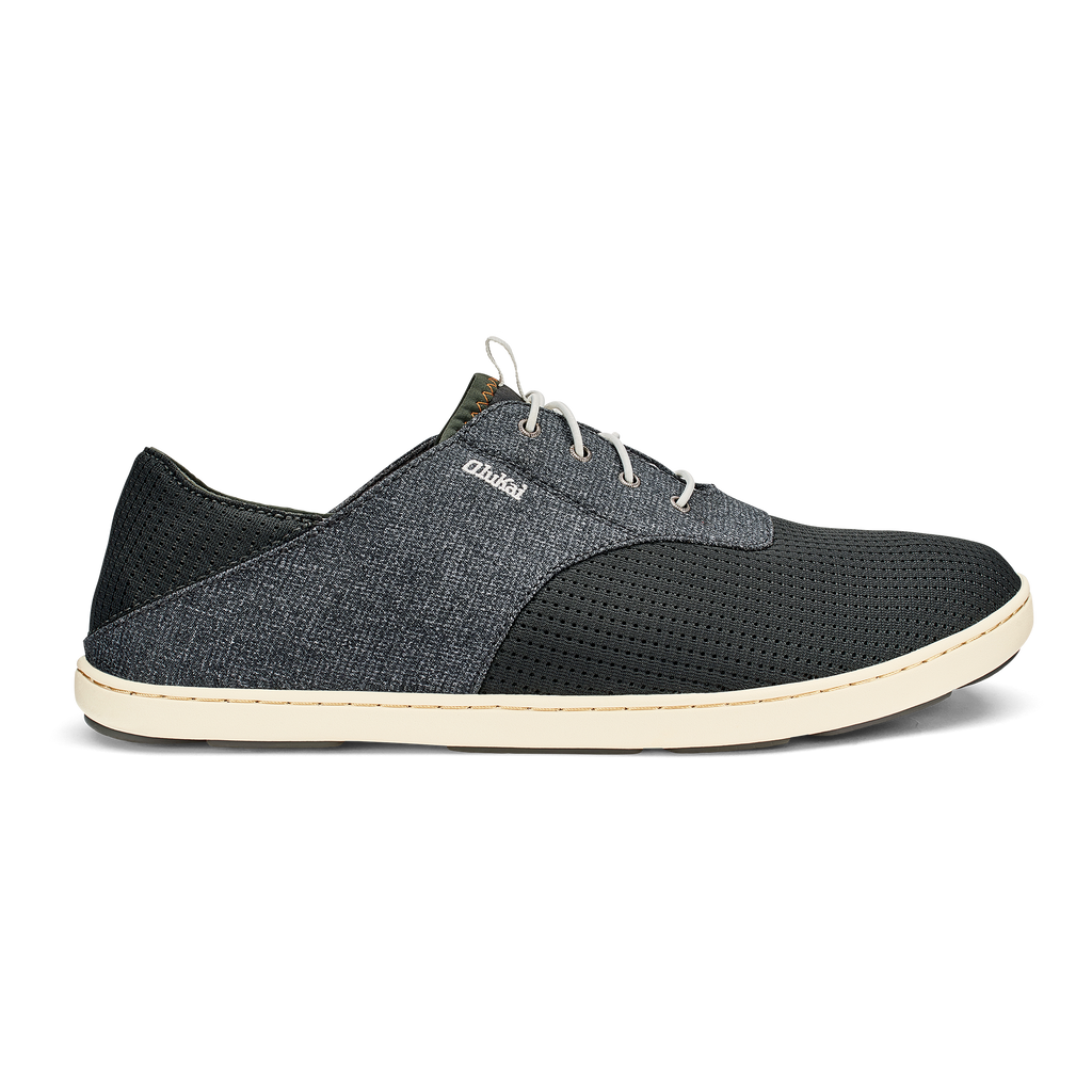 Nohea Moku Men's No Tie Boat Shoes - Dark Shadow