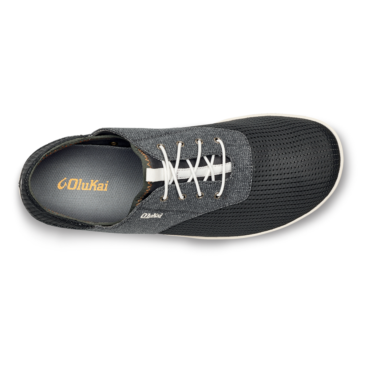 Nohea Moku Men's No Tie Boat Shoes - Dark Shadow