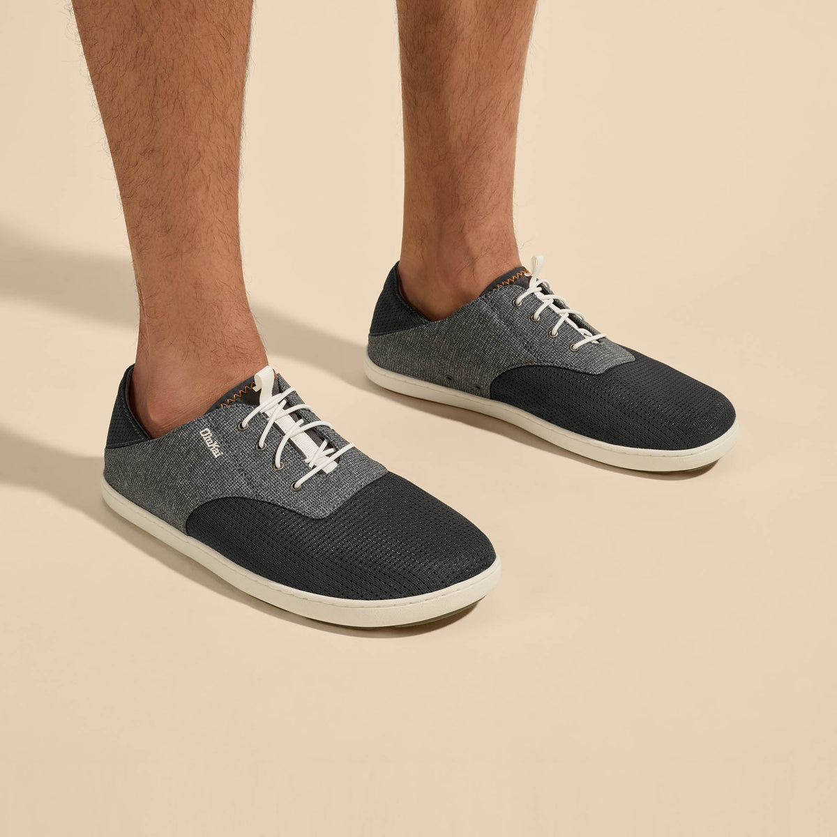 Nohea Moku Men's No Tie Boat Shoes - Dark Shadow