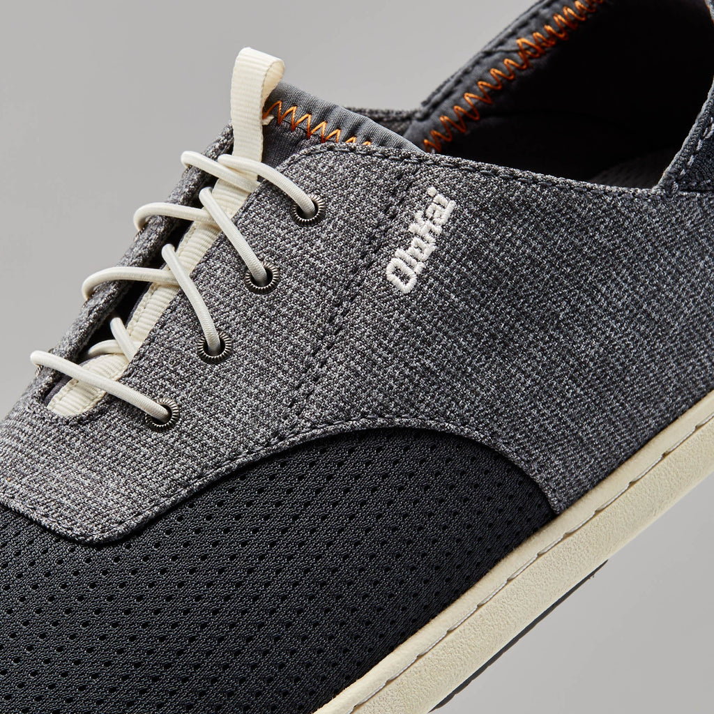 Nohea Moku Men's No Tie Boat Shoes - Dark Shadow