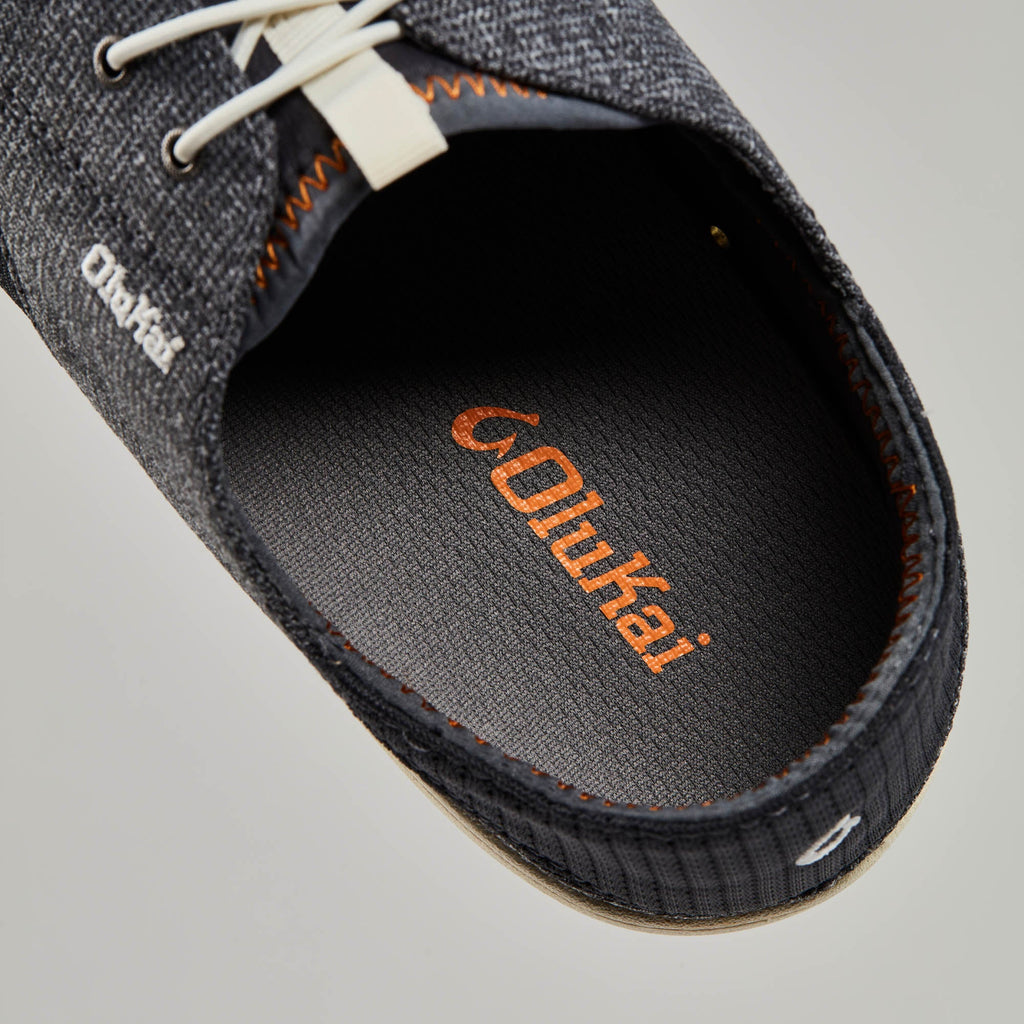Nohea Moku Men's No Tie Boat Shoes - Dark Shadow