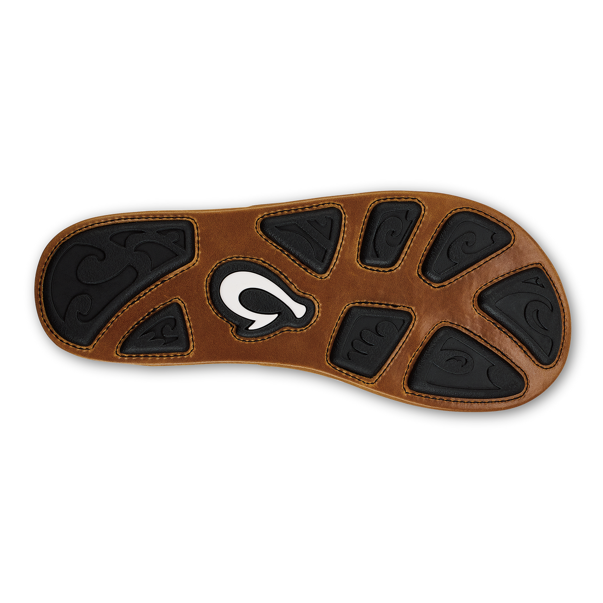 Hikianalia Men's Leather Beach Sandals - Dark Java / Tan