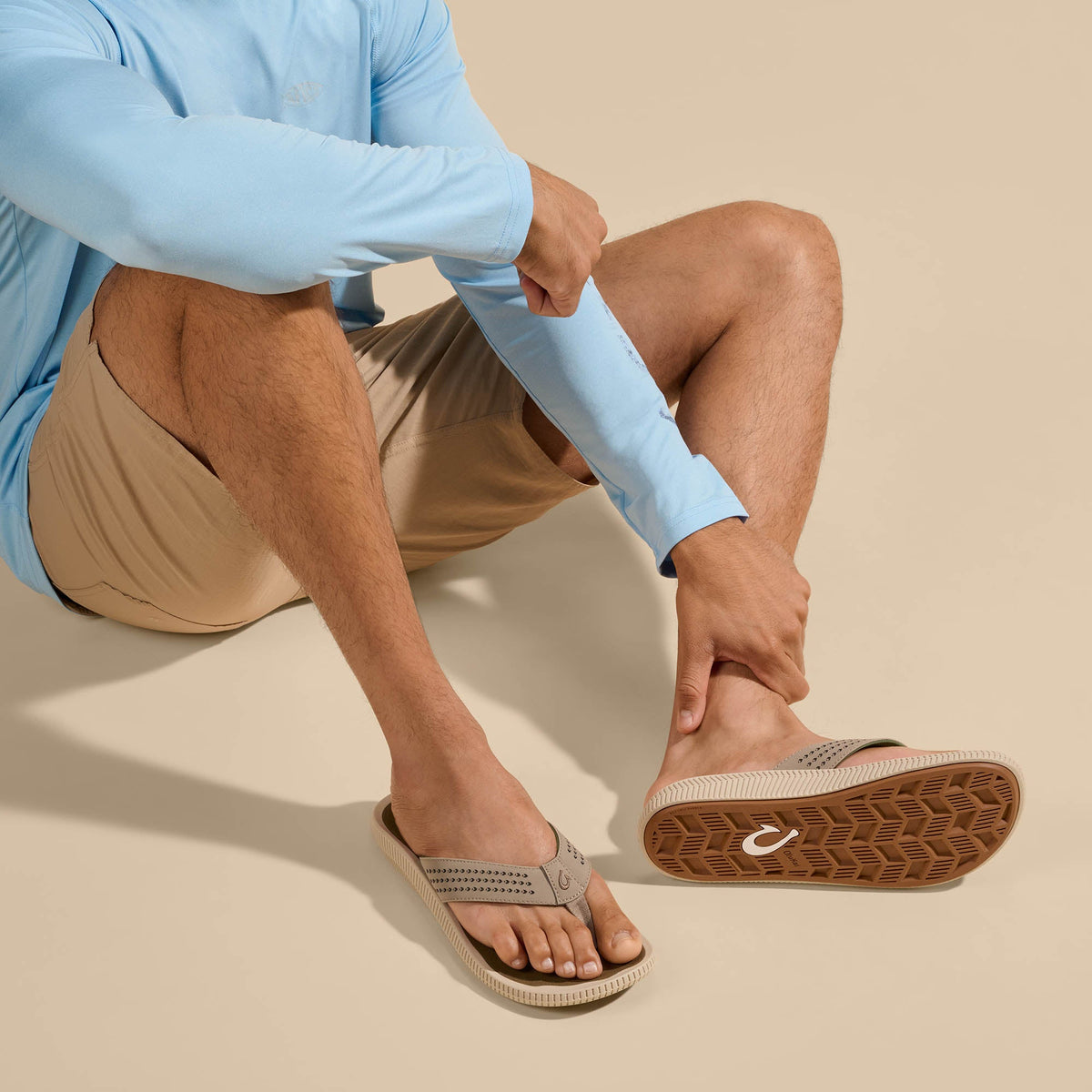 Ulele Men's Beach Sandals - Clay / Mustang