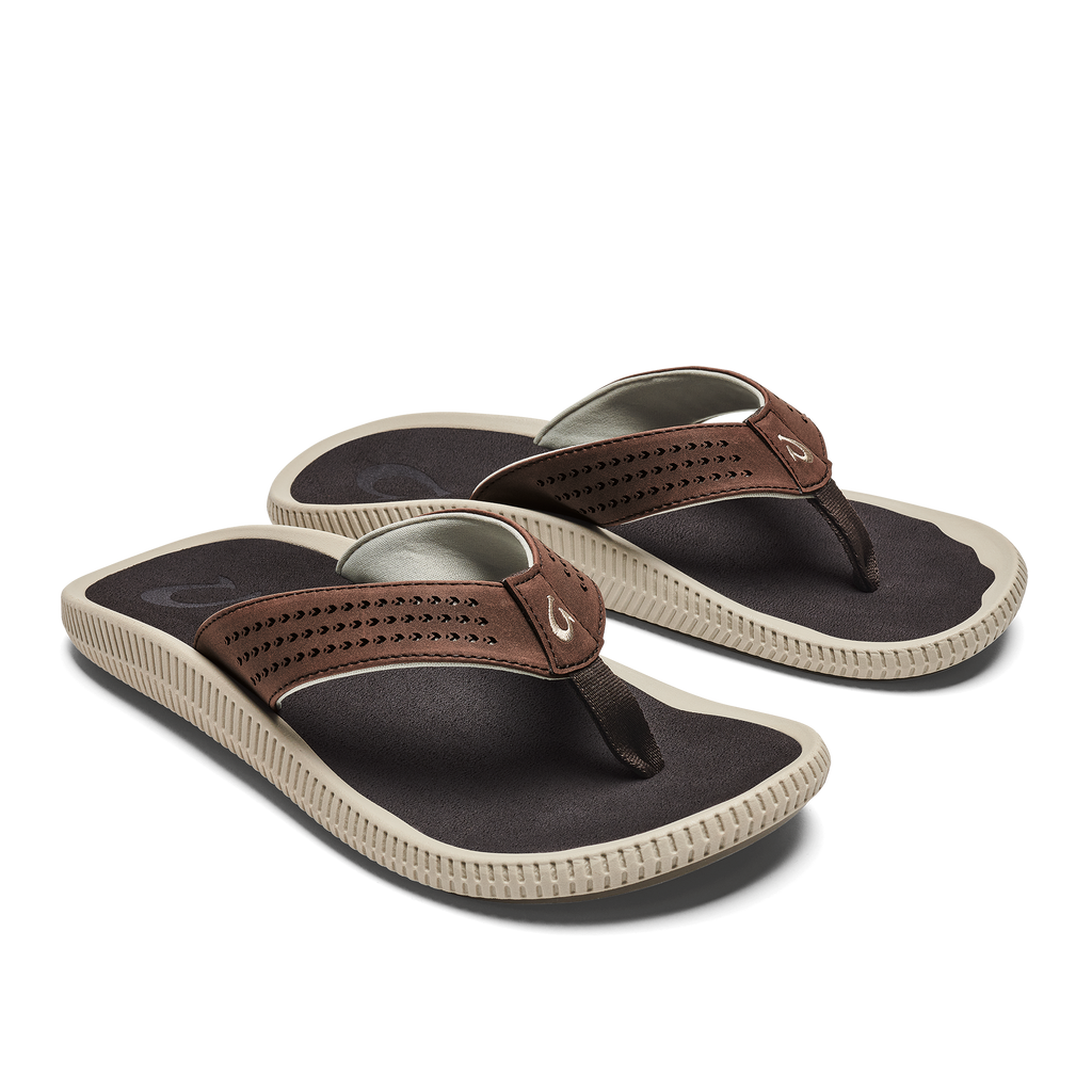 Ulele Men's Beach Sandals - Dark Wood