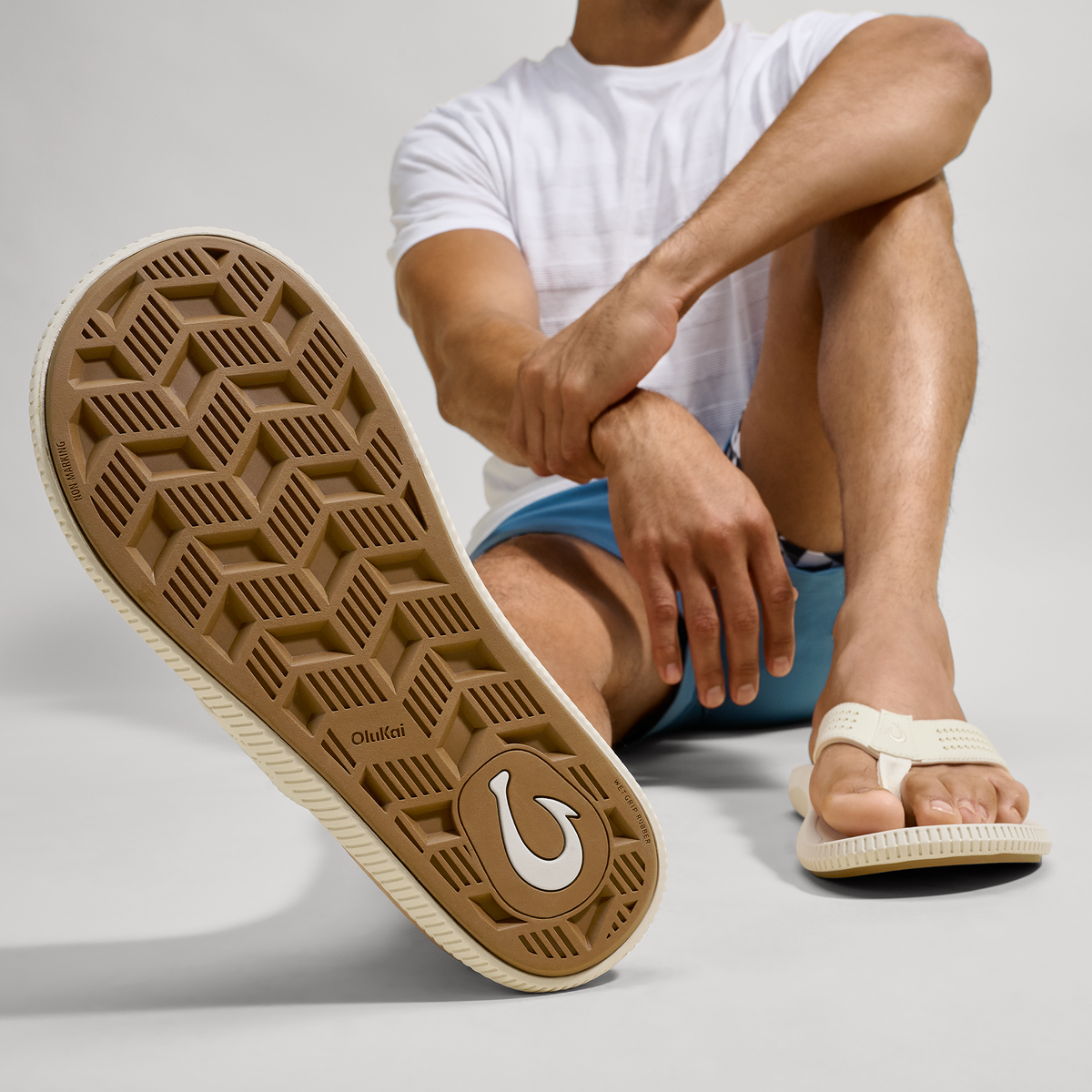 Ulele Men's Beach Sandals - White Sand