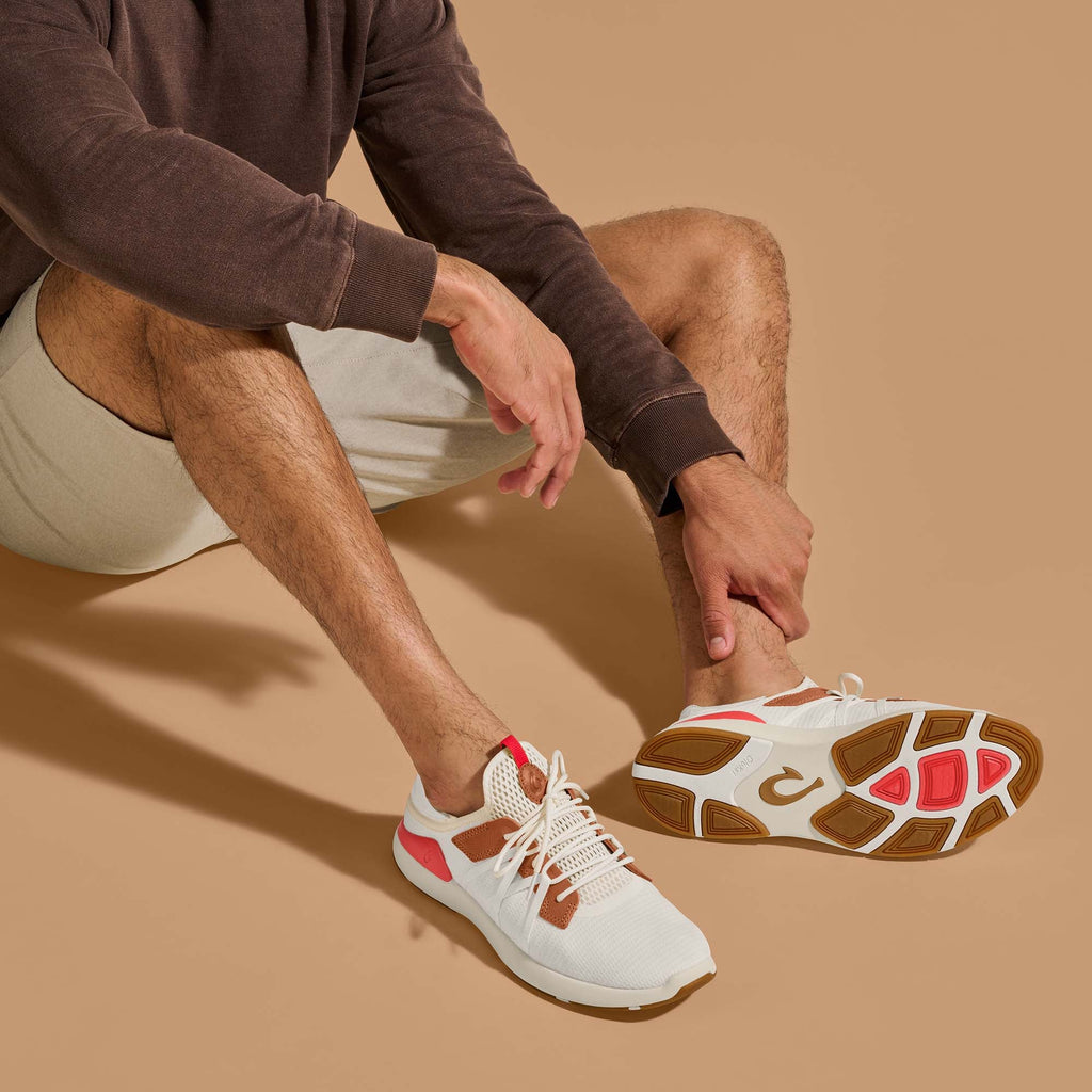 Mio Li Men's Everyday Athletic Shoes - Bright White / Red Lava