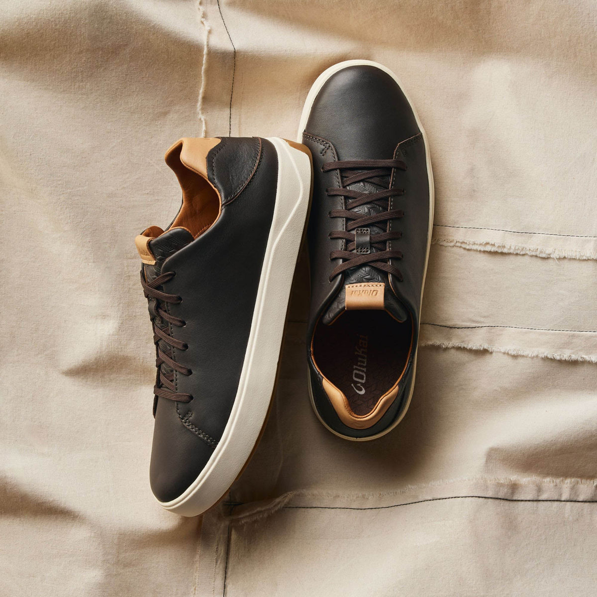 Laeahi Li Ili Men's Leather Sneakers - Dark Java