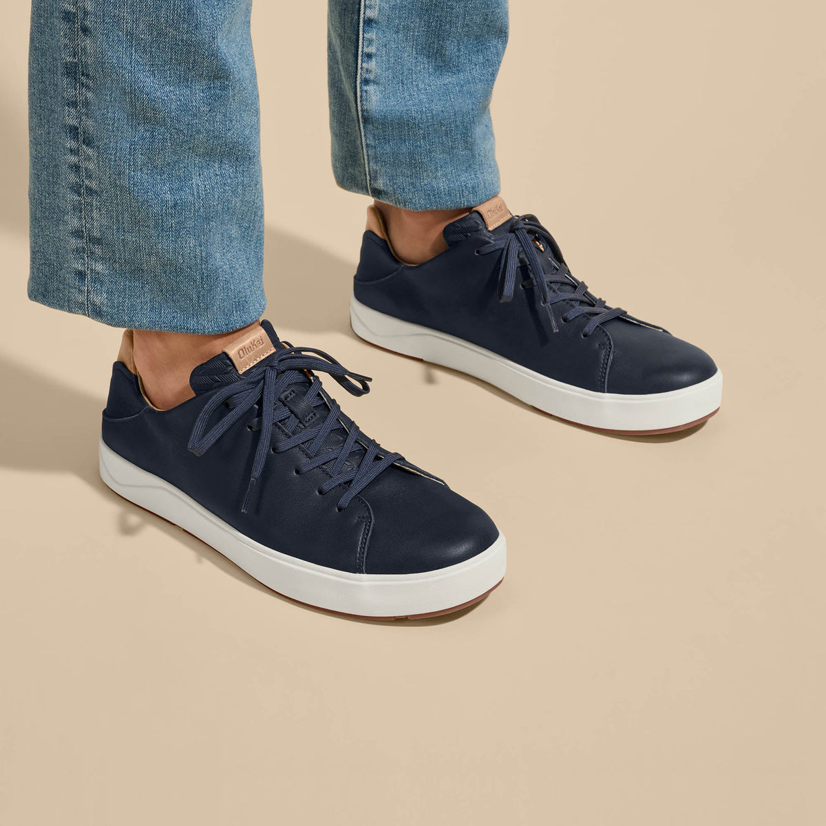 Laeahi Li Ili Men's Leather Sneakers - Trench Blue