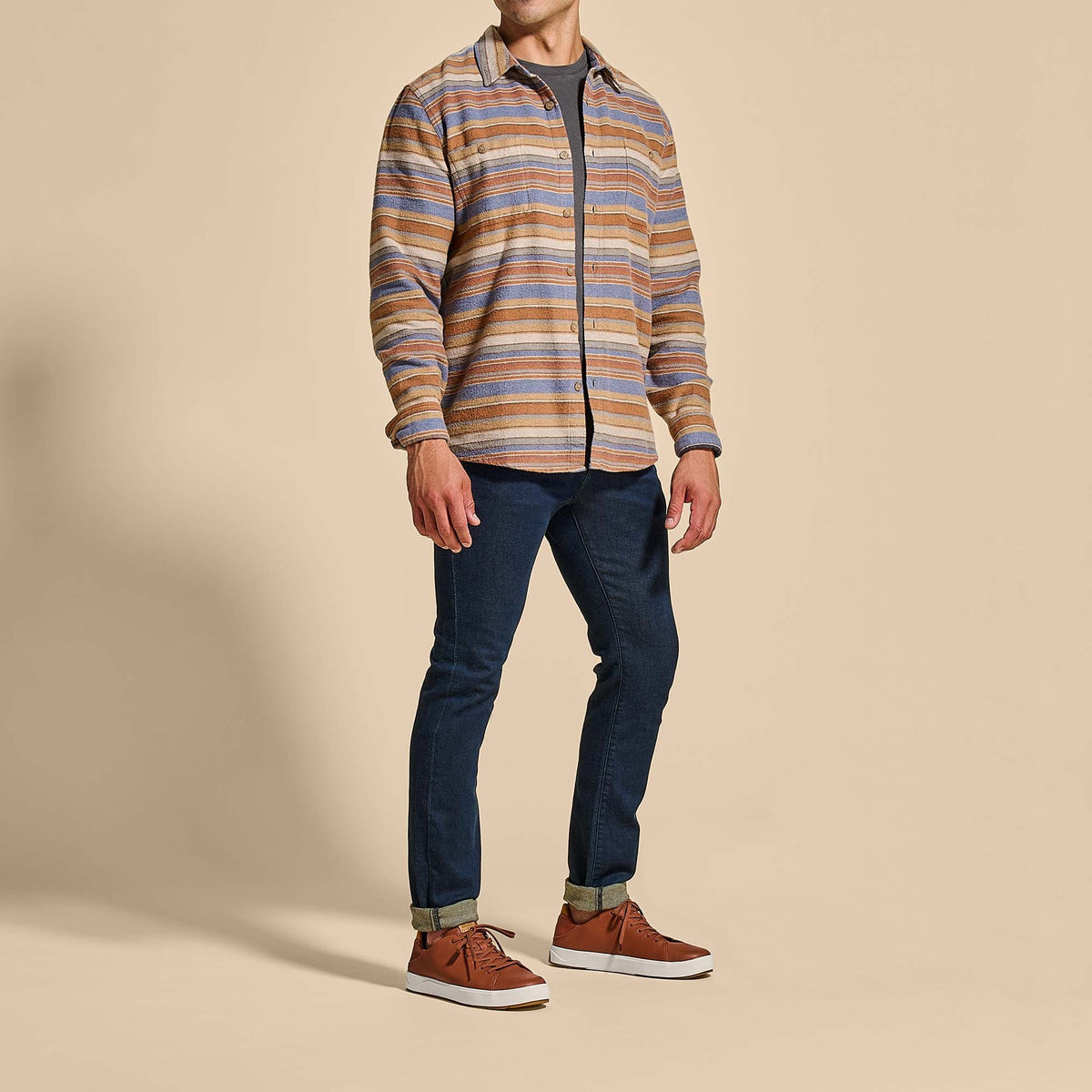 Laeahi Li Ili Men's Leather Sneakers - Kukui Brown