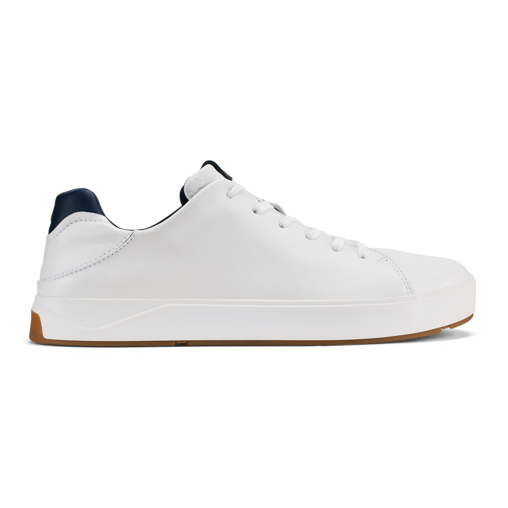 Laeahi Li Ili Men's Leather Sneakers - Bright White / Trench Blue