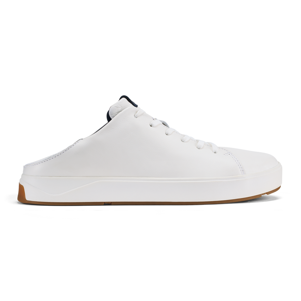 Laeahi Li Ili Men's Leather Sneakers - Bright White / Trench Blue