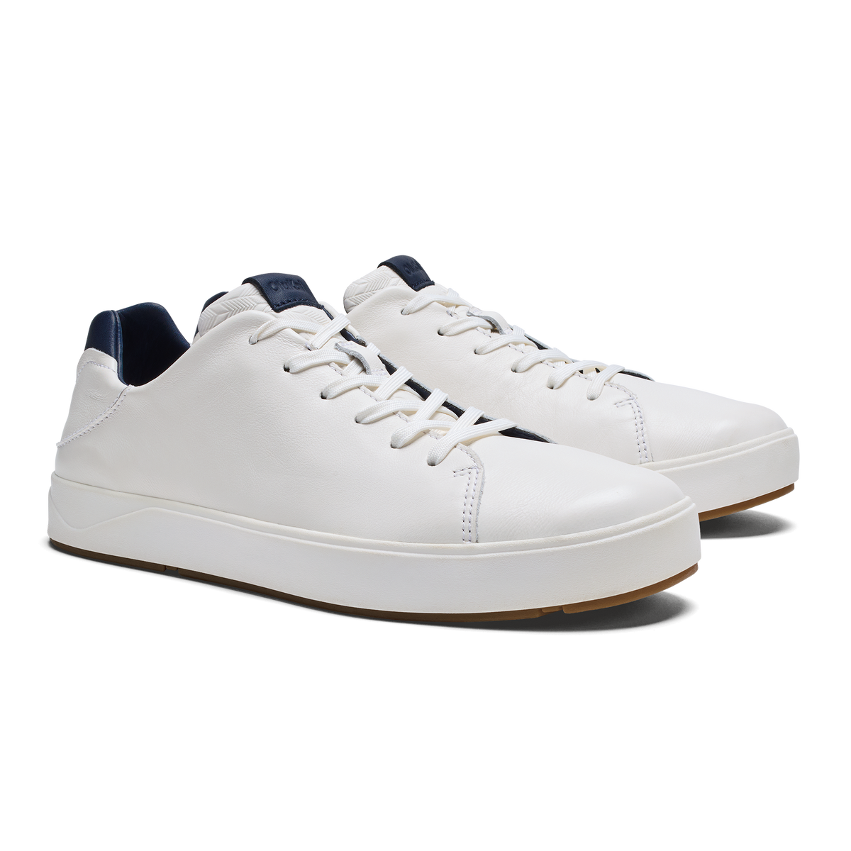 Laeahi Li Ili Men's Leather Sneakers - Bright White / Trench Blue