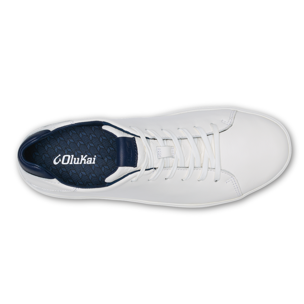 Laeahi Li Ili Men's Leather Sneakers - Bright White / Trench Blue