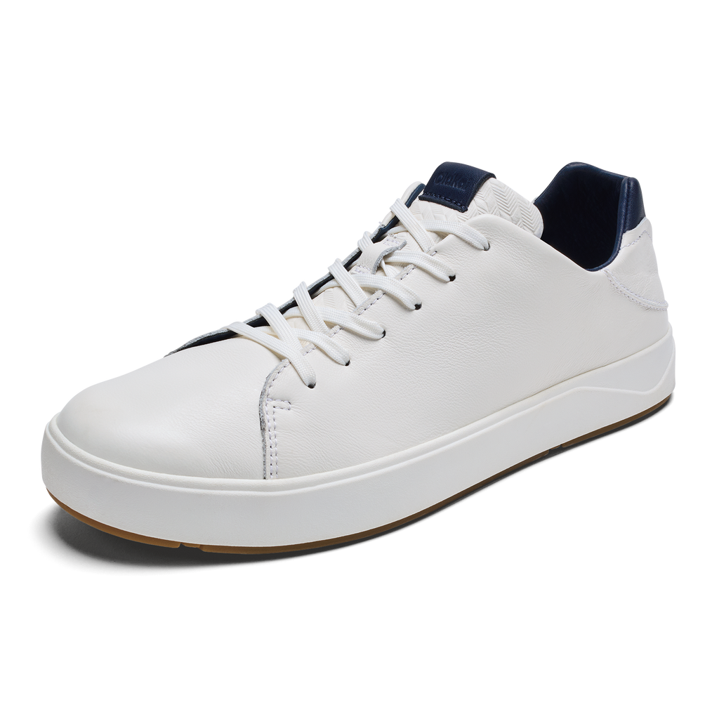 Laeahi Li Ili Men's Leather Sneakers - Bright White / Trench Blue