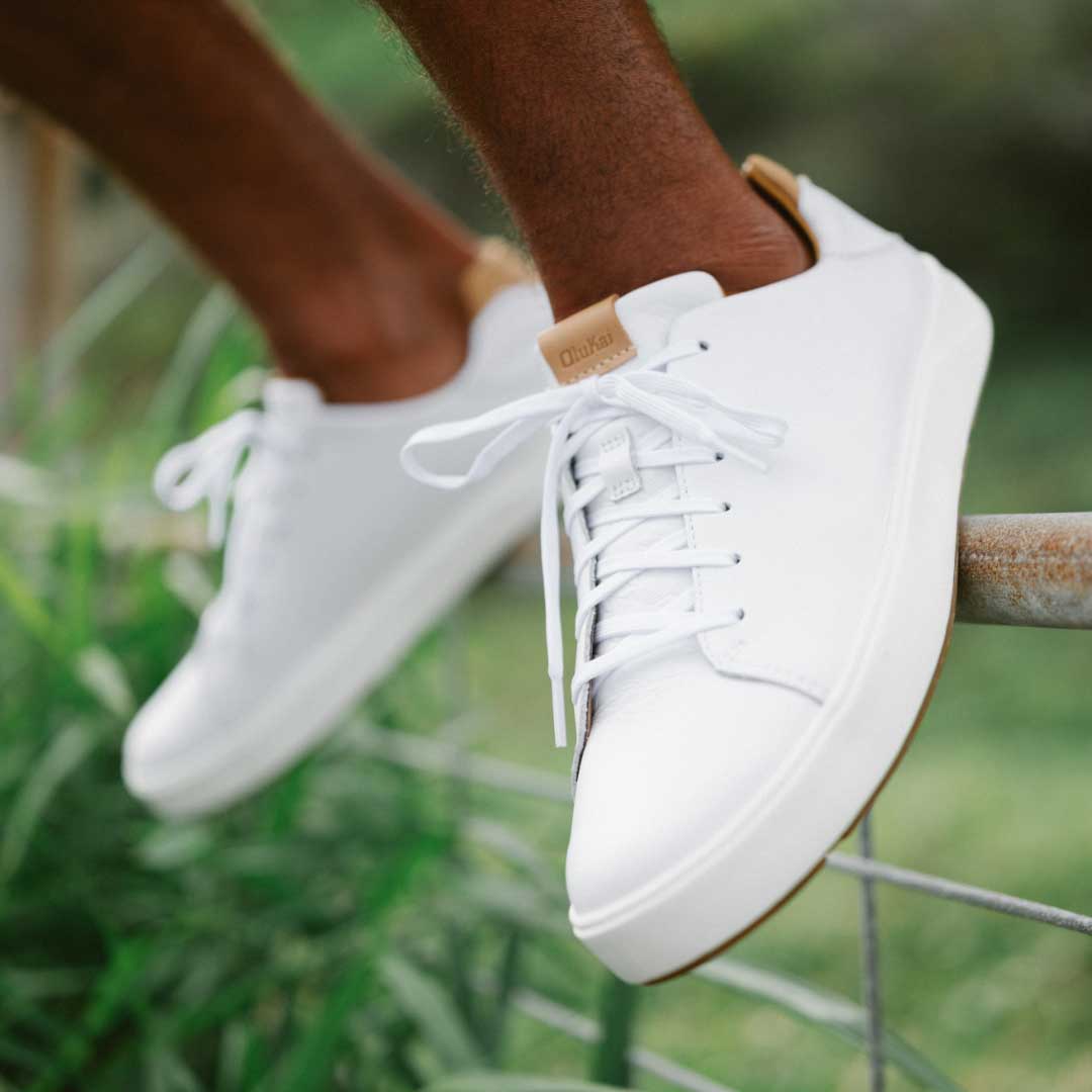 Laeahi Li Ili Men's Leather Sneakers - Bright White