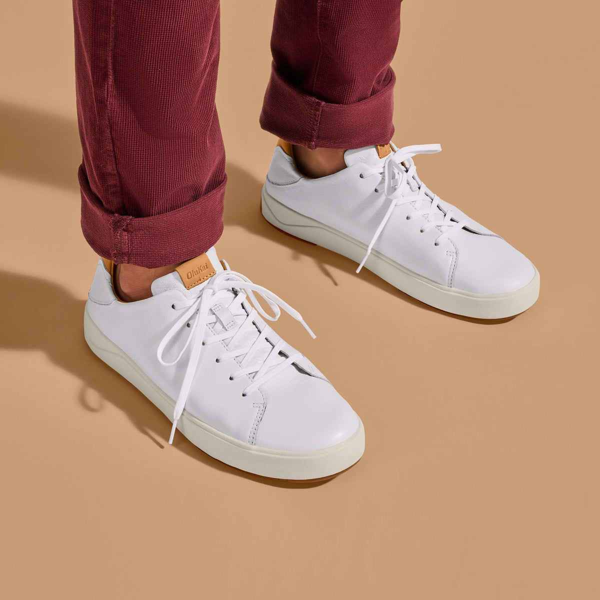 Laeahi Li Ili Men's Leather Sneakers - Bright White
