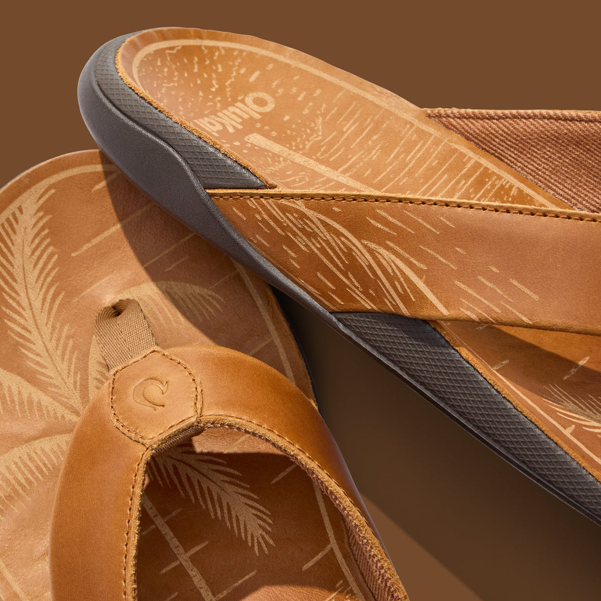 Tuahine Men's Leather Sandals - Fox / Fox