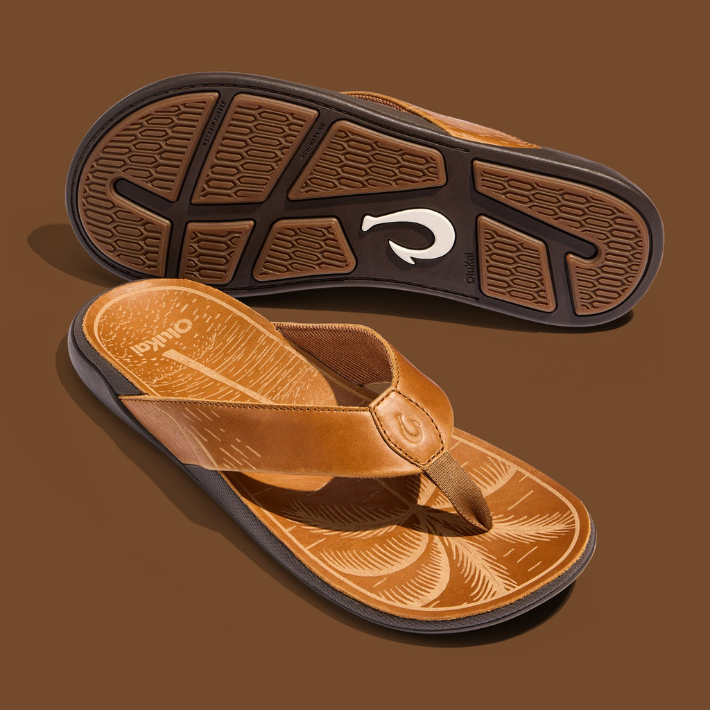 Tuahine Men's Leather Sandals - Fox / Fox