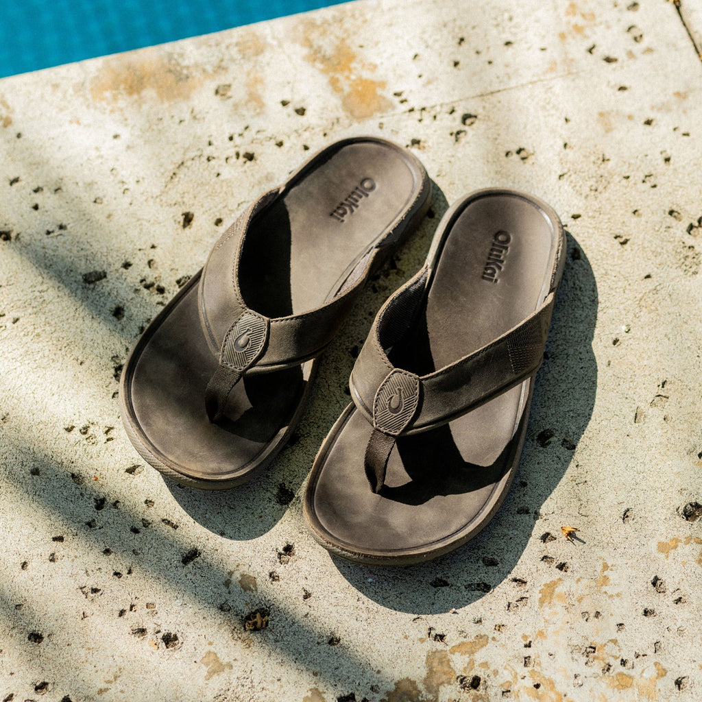 Tuahine Men's Leather Sandals - Canteen / Canteen